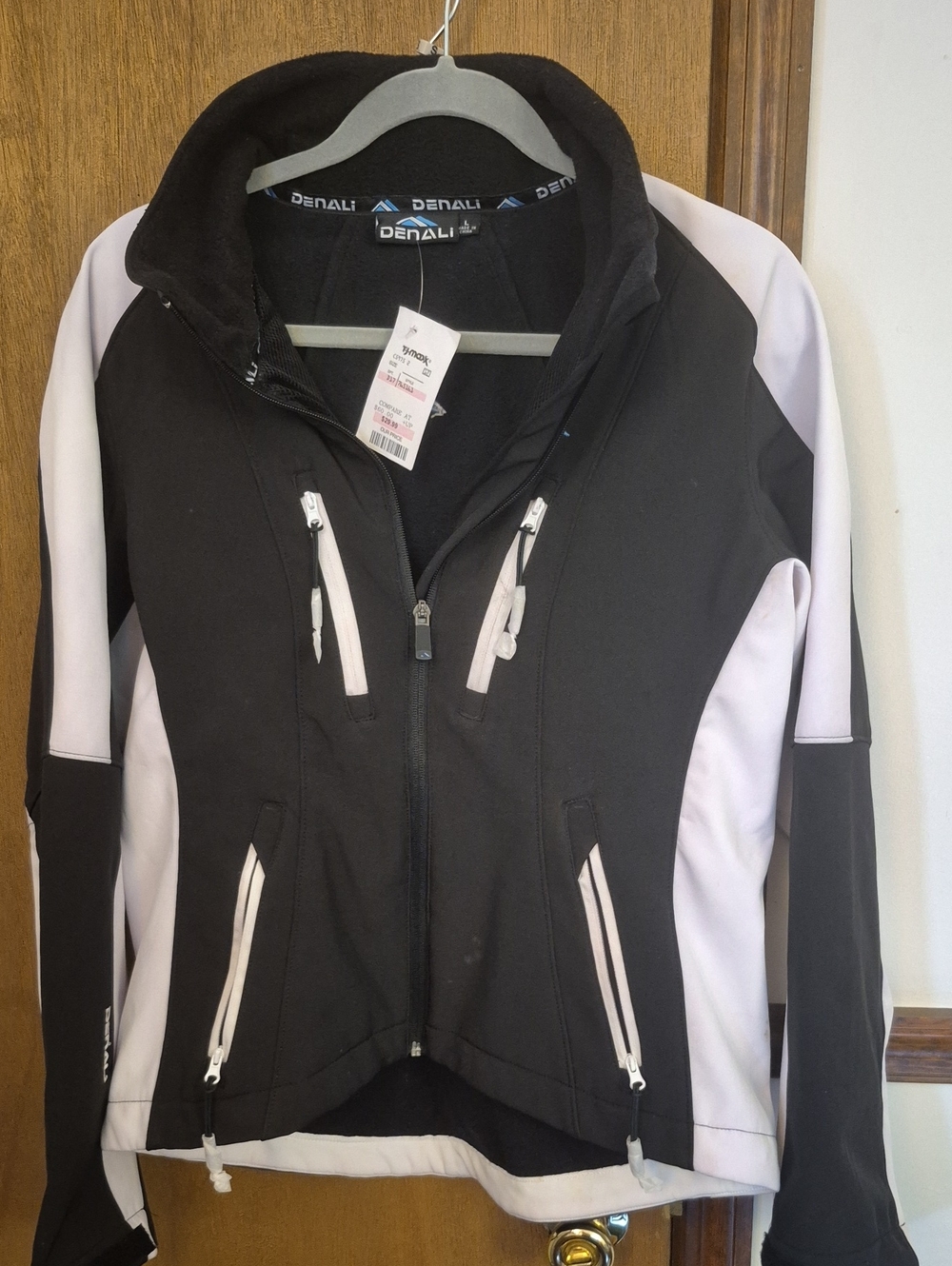 Women's Black and White Softshell Jacket